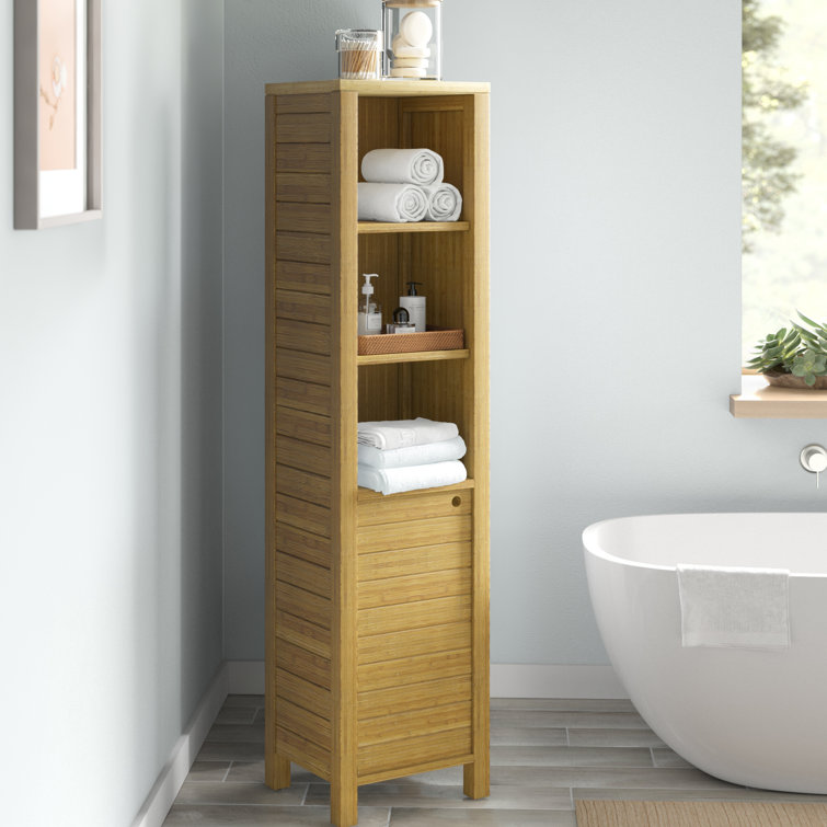 Dotted Line™ Cade Solid Wood Freestanding Bathroom Cabinet & Reviews ...